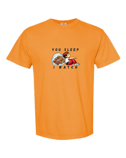 You Sleep I Watch - Comfort Colors - Heavyweight Unisex Tee - Yellows, Oranges, Reds