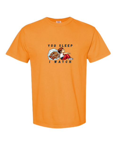 You Sleep I Watch - Comfort Colors - Heavyweight Unisex Tee - Yellows, Oranges, Reds
