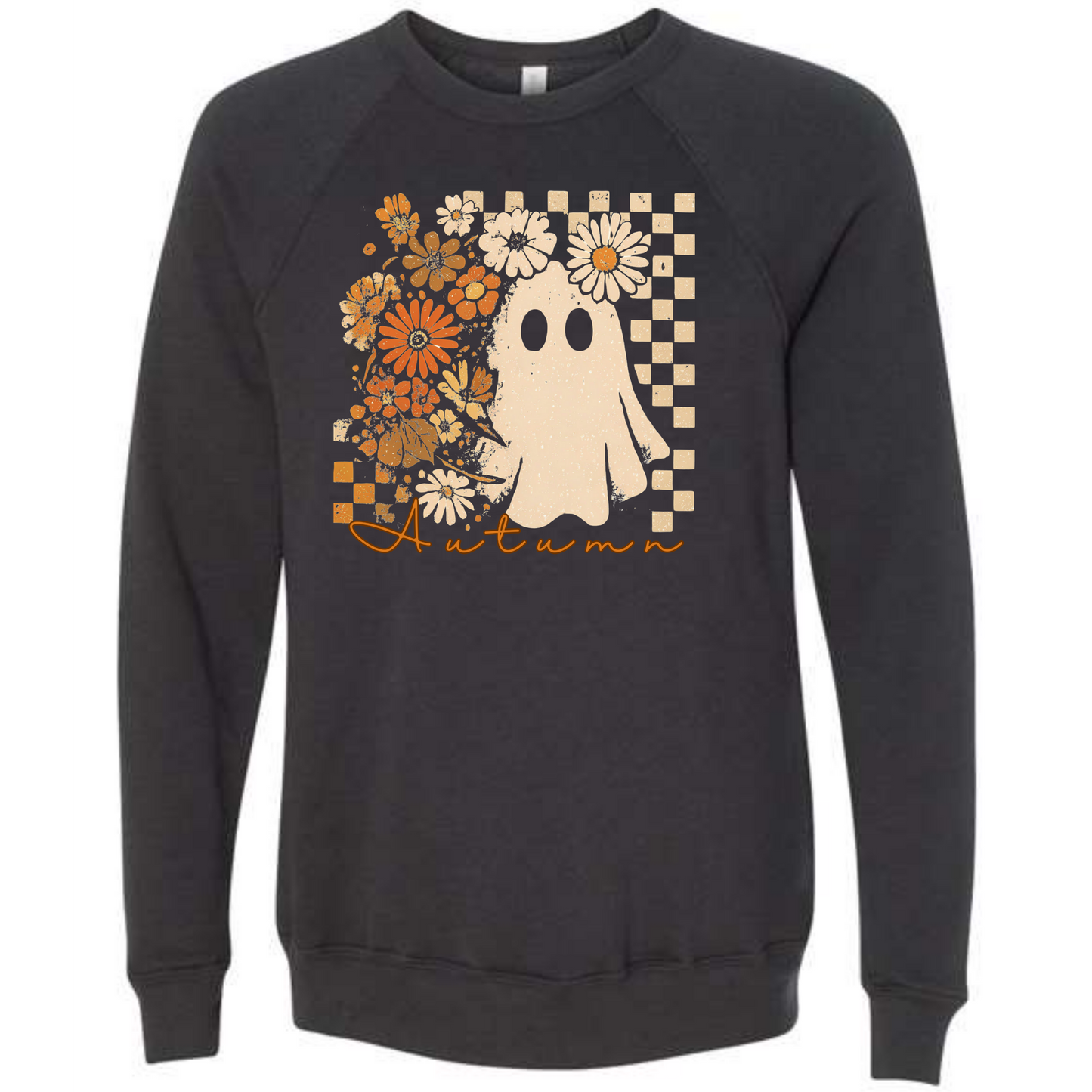 Autumn Ghost - Sponge Fleece Raglan Sweatshirt - Greens, Neutrals