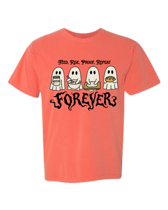 Sourdough Ghosties - Comfort Colors - Heavyweight Unisex Tee - Yellows, Oranges, Reds