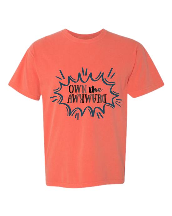 Own the Awkward - Comfort Colors - Heavyweight Unisex Tee - Yellows, Oranges, Reds