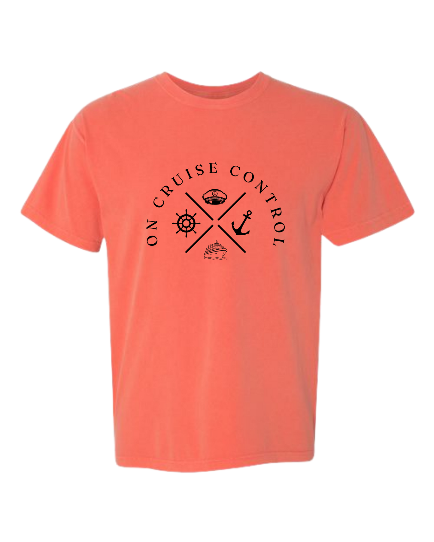 On Cruise Control - Comfort Colors - Heavyweight Unisex Tee - Yellows, Oranges, Reds