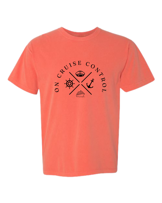 On Cruise Control - Comfort Colors - Heavyweight Unisex Tee - Yellows, Oranges, Reds