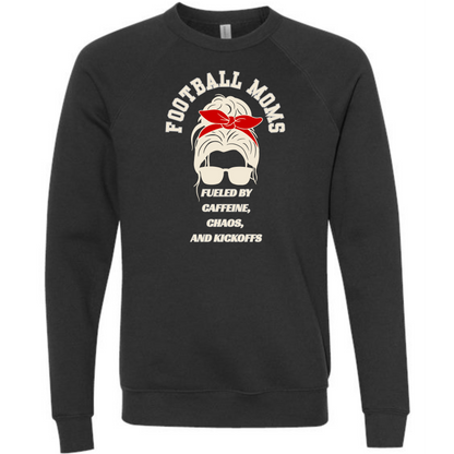 SP - Football Moms Fueled By - Sponge Fleece Raglan Sweatshirt - Greens, Neutrals