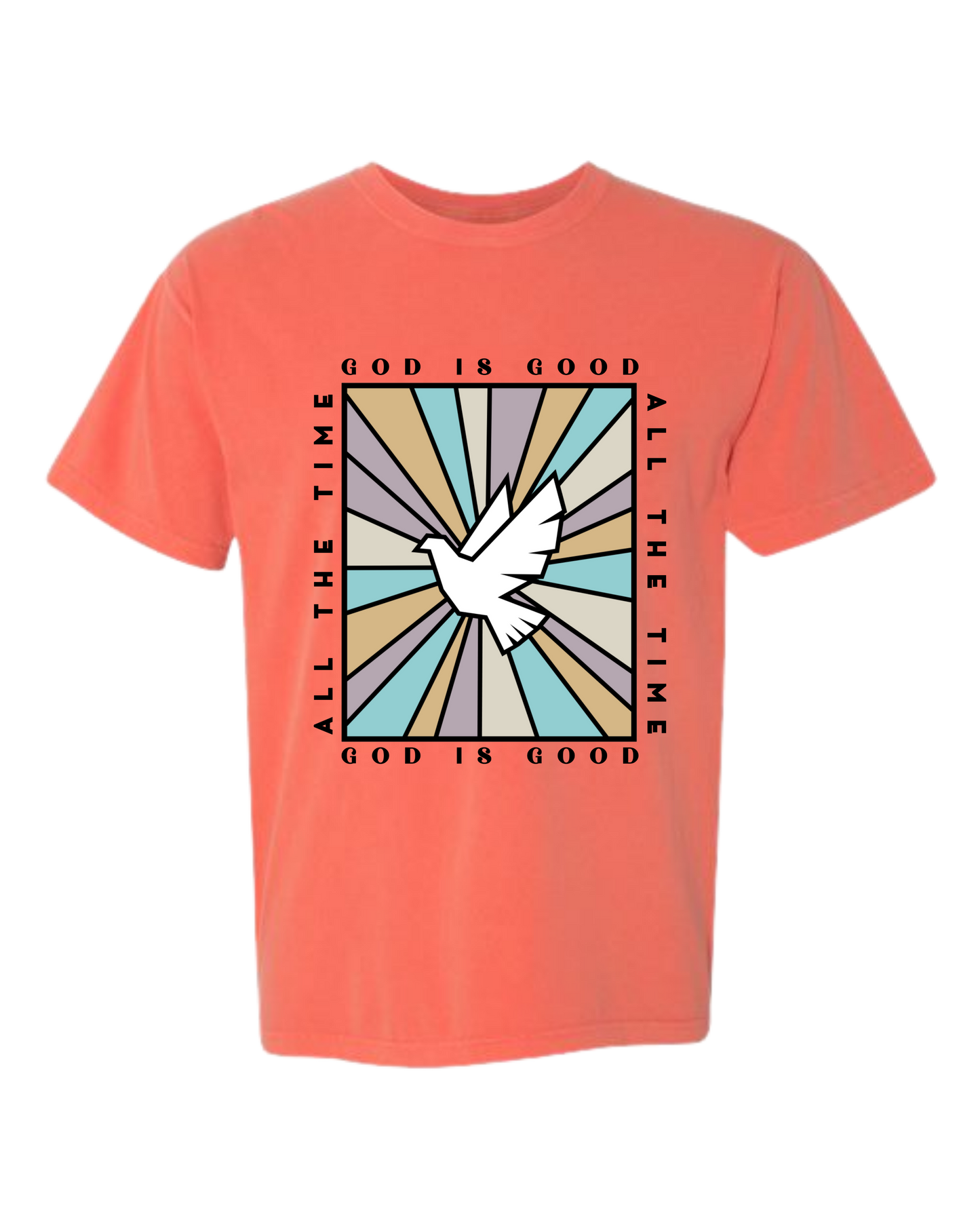 God Is Good - Comfort Colors - Heavyweight Unisex Tee - Yellows, Oranges, Reds