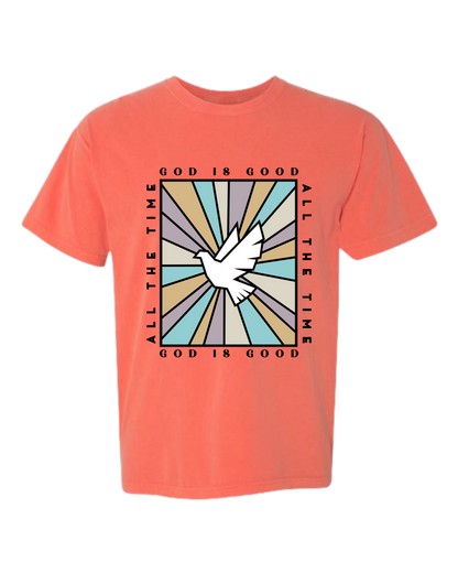 God Is Good - Comfort Colors - Heavyweight Unisex Tee - Yellows, Oranges, Reds