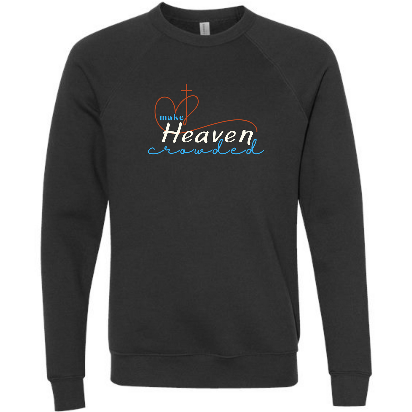 Make Heaven Crowded - Sponge Fleece Raglan Sweatshirt - Greens, Neutrals