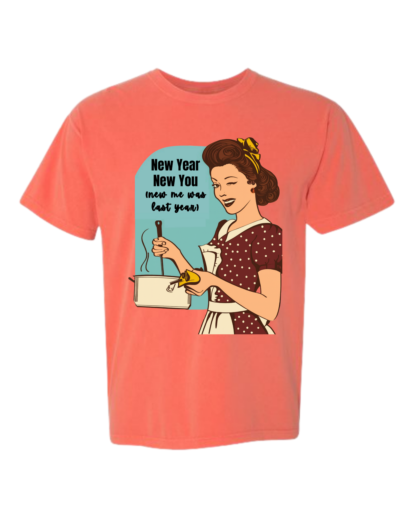 New Year New You - Comfort Colors - Heavyweight Unisex Tee - Yellows, Oranges, Reds