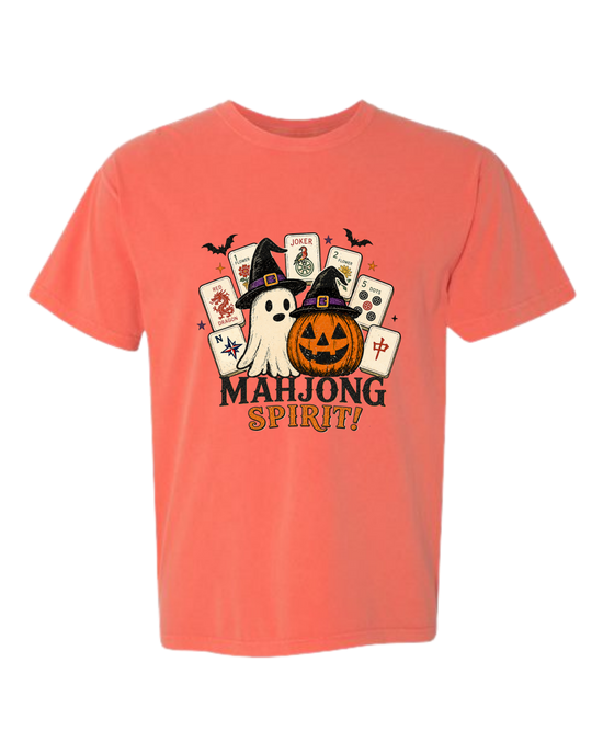Mahjong Spirit - Comfort Colors - Heavyweight Unisex Tee - Yellows, Oranges, Reds