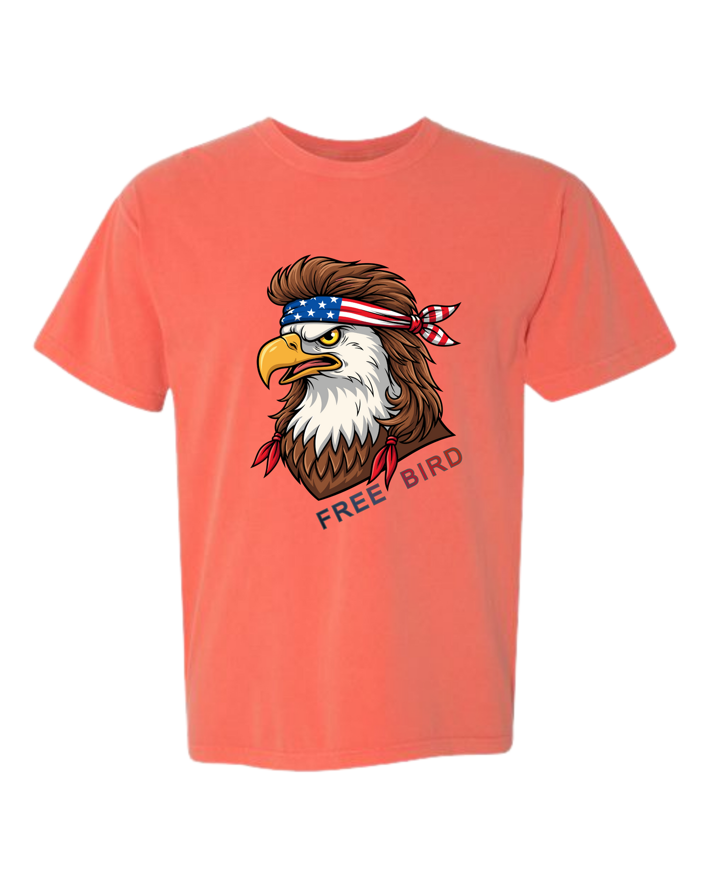 Rockin Free Bird - Comfort Colors - Heavyweight Unisex Tee - Yellows, Oranges, Reds