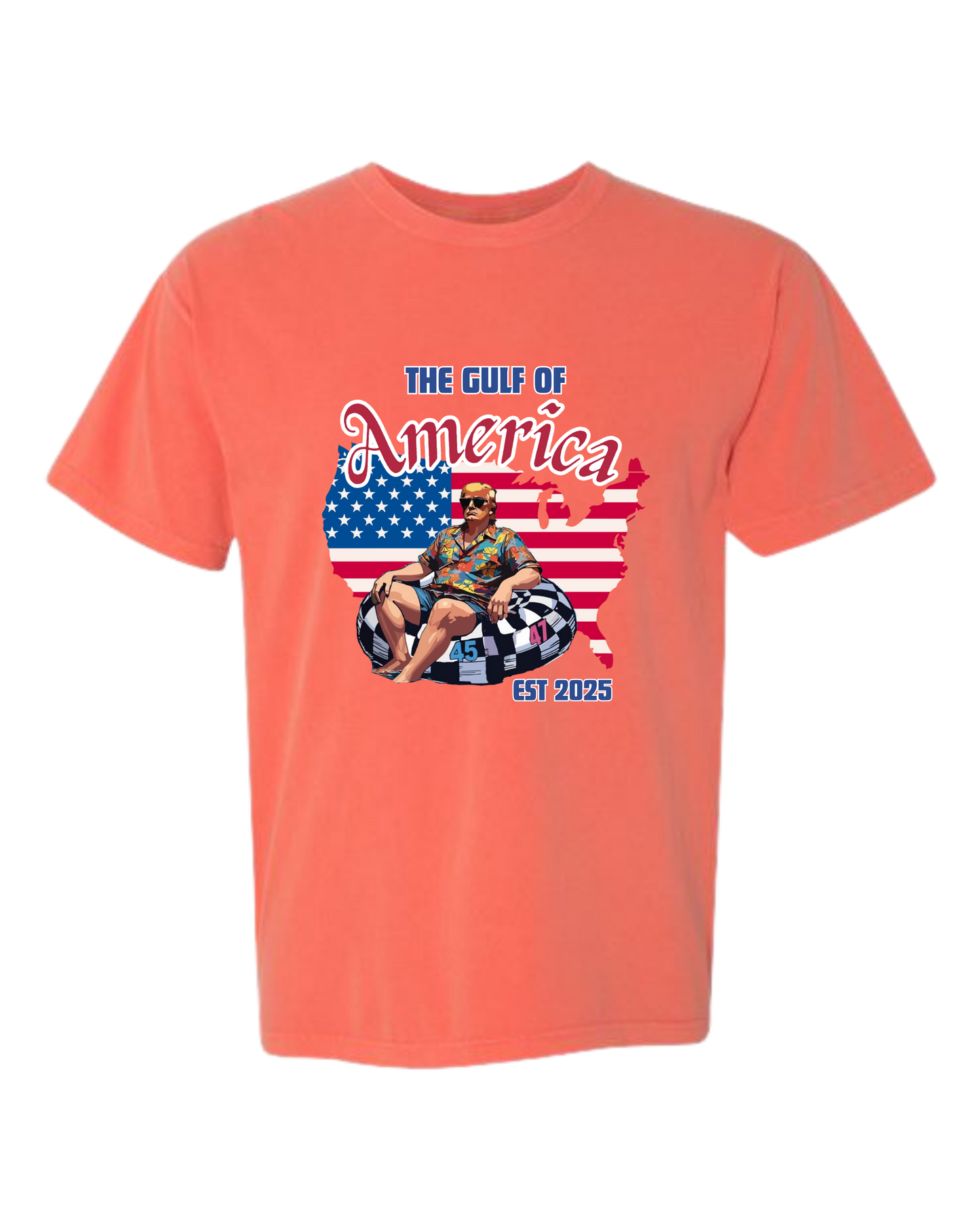 The Gulf of America - Comfort Colors - Heavyweight Unisex Tee - Yellows, Oranges, Reds