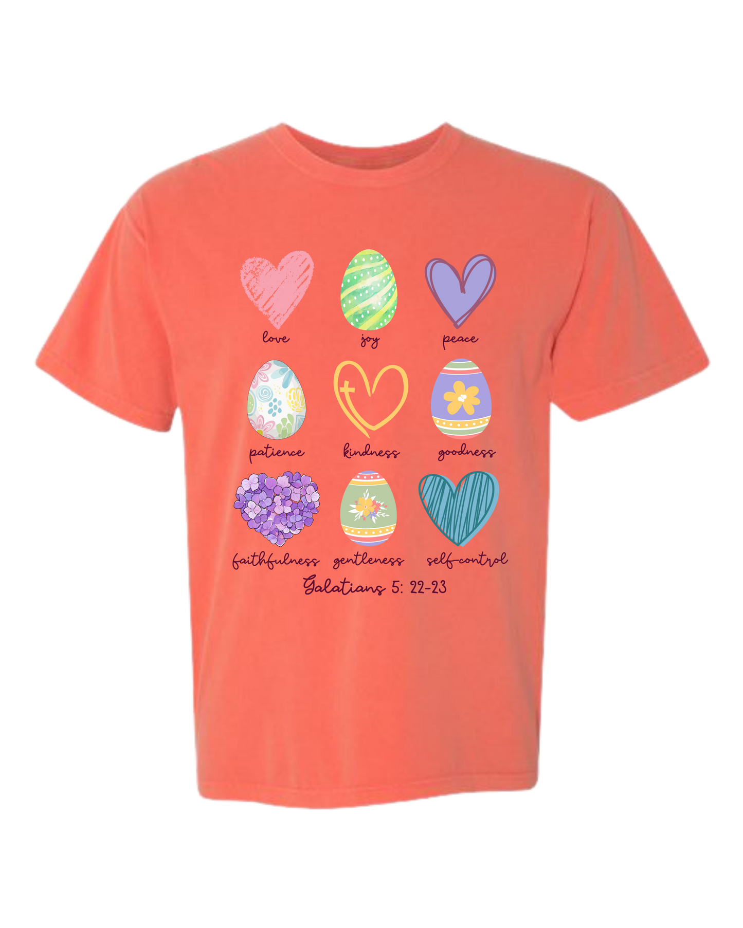 Galatians 5 - Easter - Comfort Colors - Heavyweight Unisex Tee - Yellows, Oranges, Reds