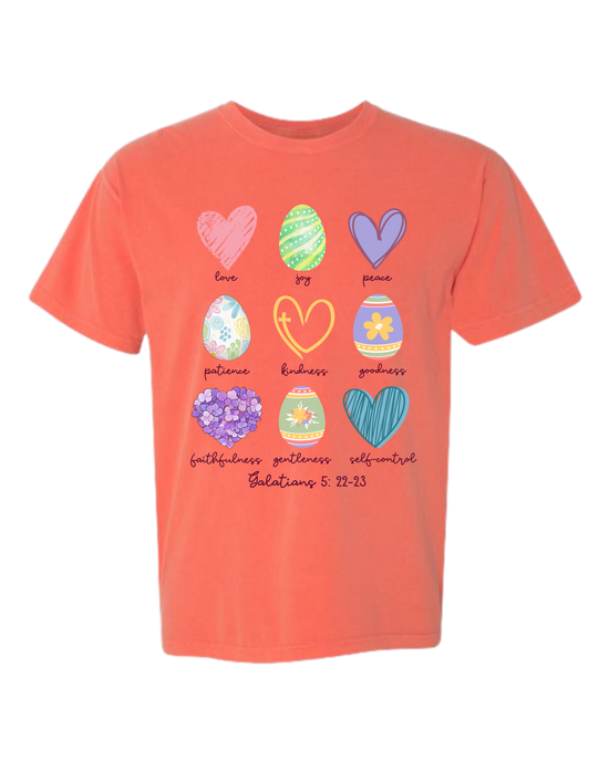 Galatians 5 - Easter - Comfort Colors - Heavyweight Unisex Tee - Yellows, Oranges, Reds