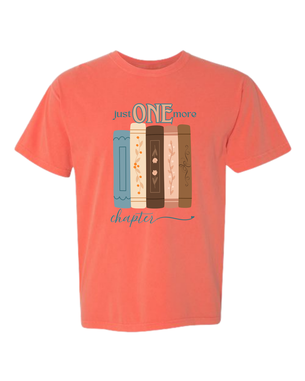 Just One More Chapter - Comfort Colors - Heavyweight Unisex Tee - Yellows, Oranges, Reds