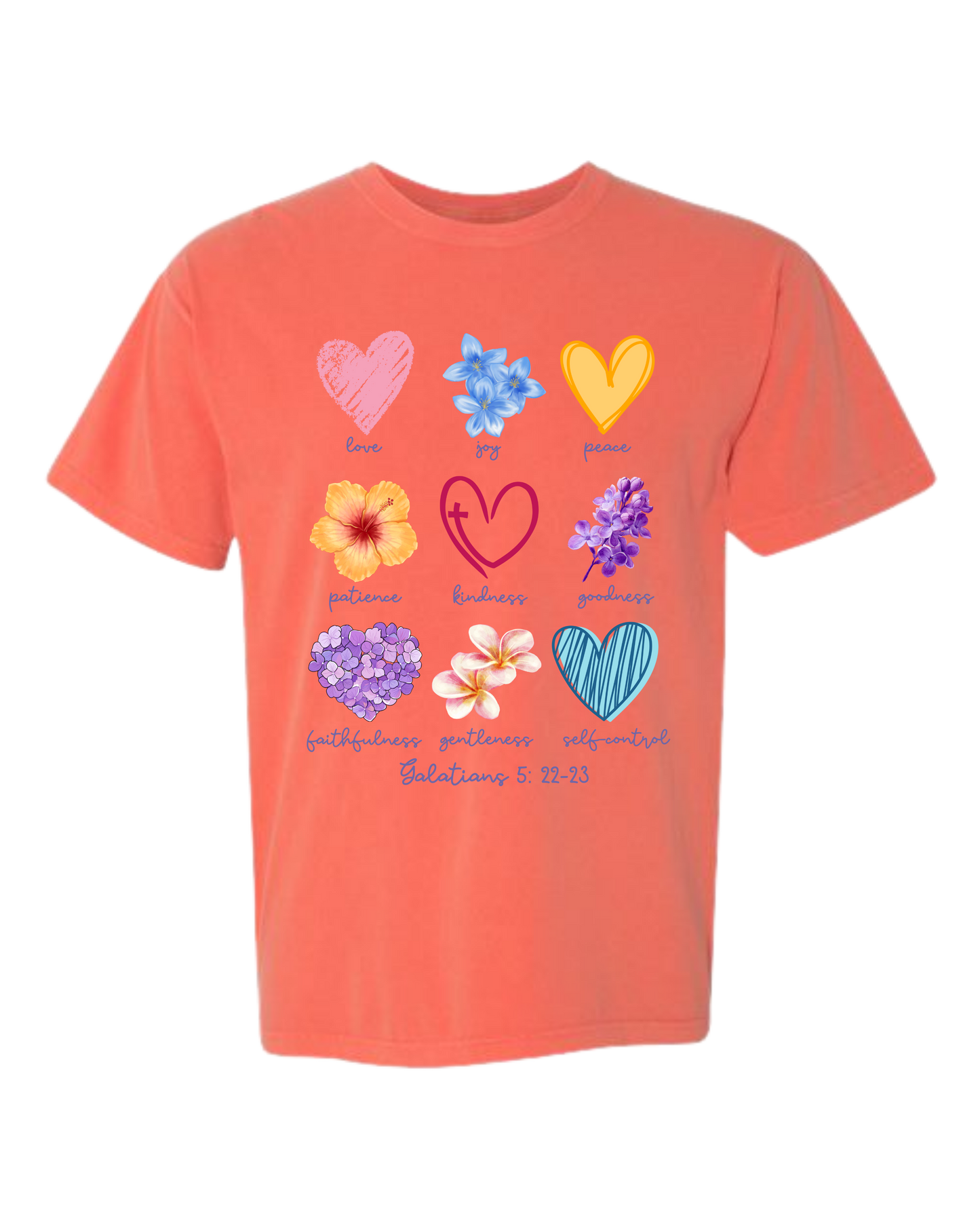 Galatians 5 - Spring - Comfort Colors - Heavyweight Unisex Tee - Yellows, Oranges, Reds