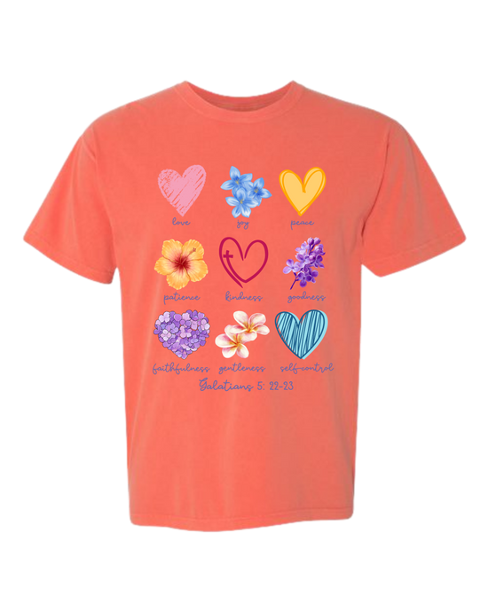 Galatians 5 - Spring - Comfort Colors - Heavyweight Unisex Tee - Yellows, Oranges, Reds