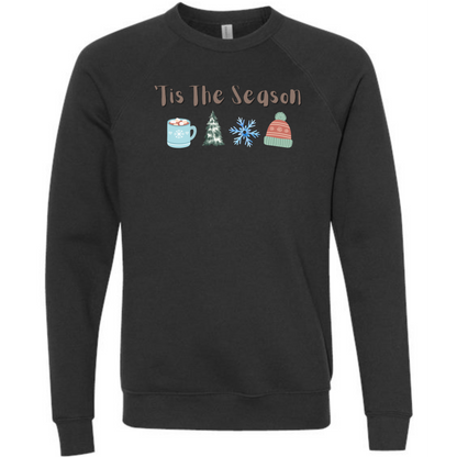 HP - 'Tis The Season - Winter - Sponge Fleece Raglan Sweatshirt - Greens, Neutrals