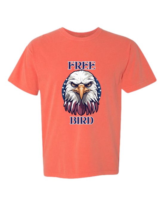 Free Bird - Comfort Colors - Heavyweight Unisex Tee - Yellows, Oranges, Reds