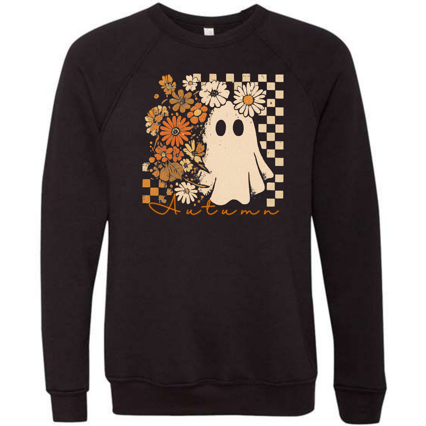 Autumn Ghost - Sponge Fleece Raglan Sweatshirt - Greens, Neutrals