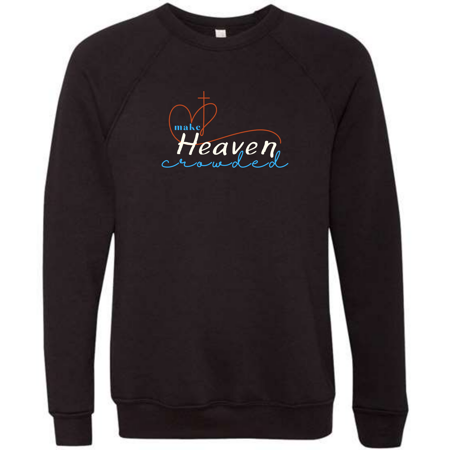 Make Heaven Crowded - Sponge Fleece Raglan Sweatshirt - Greens, Neutrals