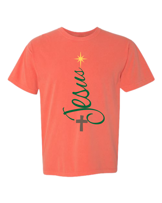 Jesus Tree - Comfort Colors - Heavyweight Unisex Tee - Yellows, Oranges