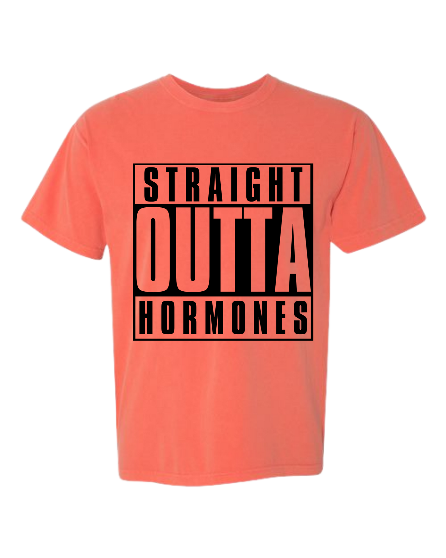 Straight Outta Hormones - Comfort Colors - Heavyweight Unisex Tee - Yellows, Oranges