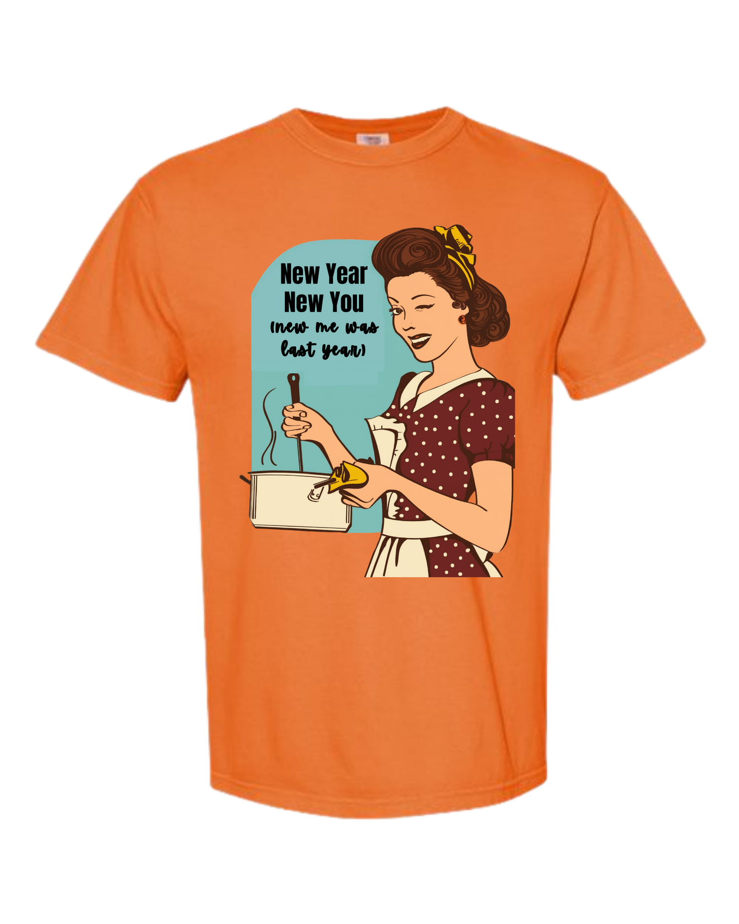 New Year New You - Comfort Colors - Heavyweight Unisex Tee - Yellows, Oranges, Reds