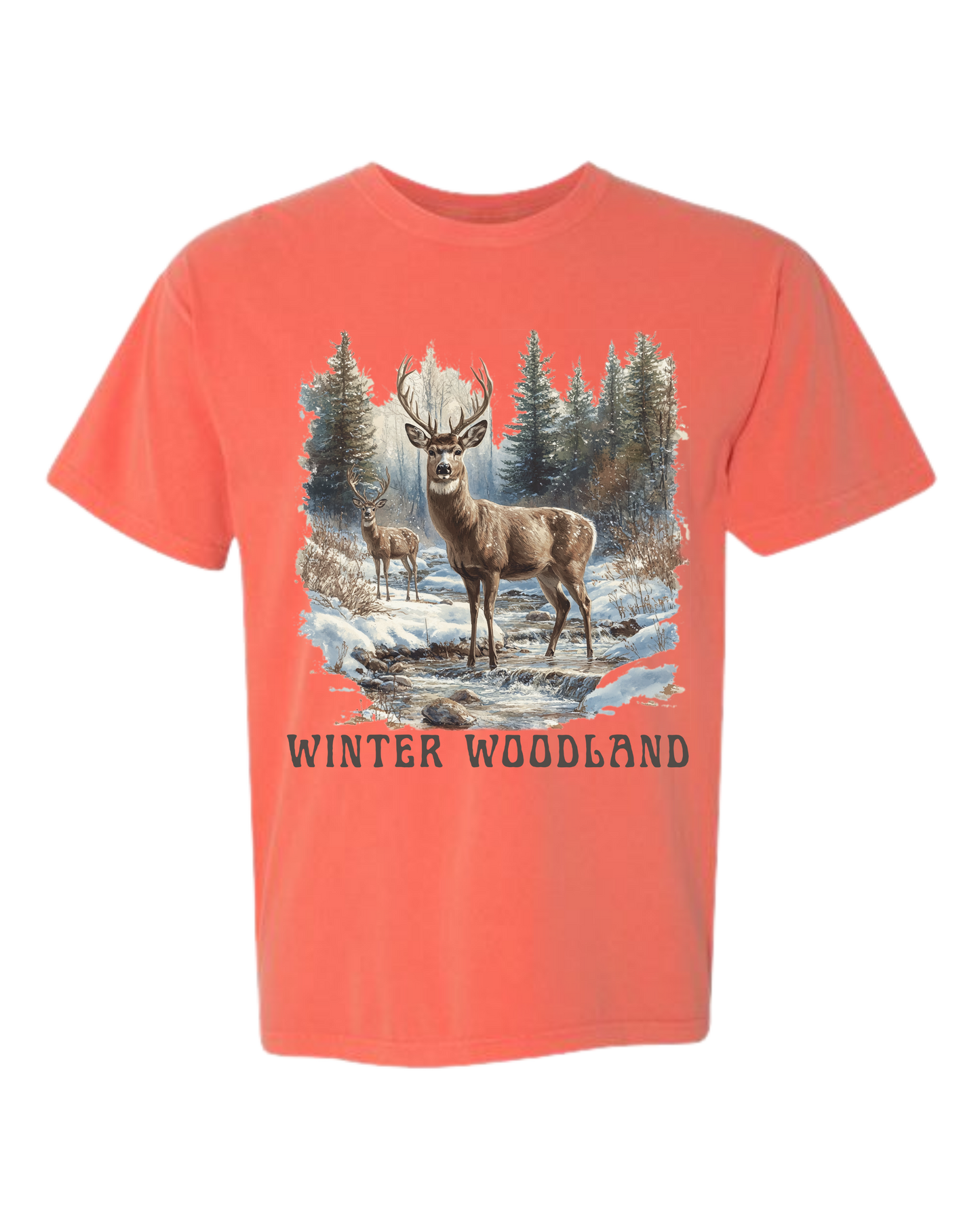 Winter Woodland - Comfort Colors - Heavyweight Unisex Tee - Yellows, Oranges