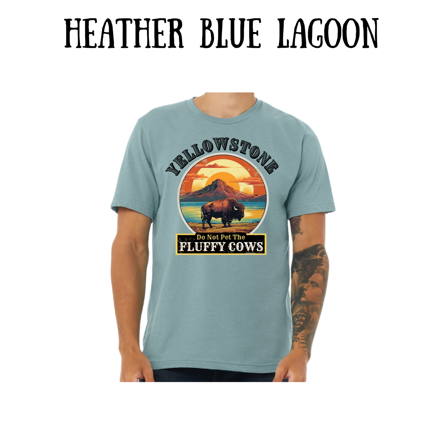 CP - Yellowstone: Fluffy Cows - Unisex Tee - Blues