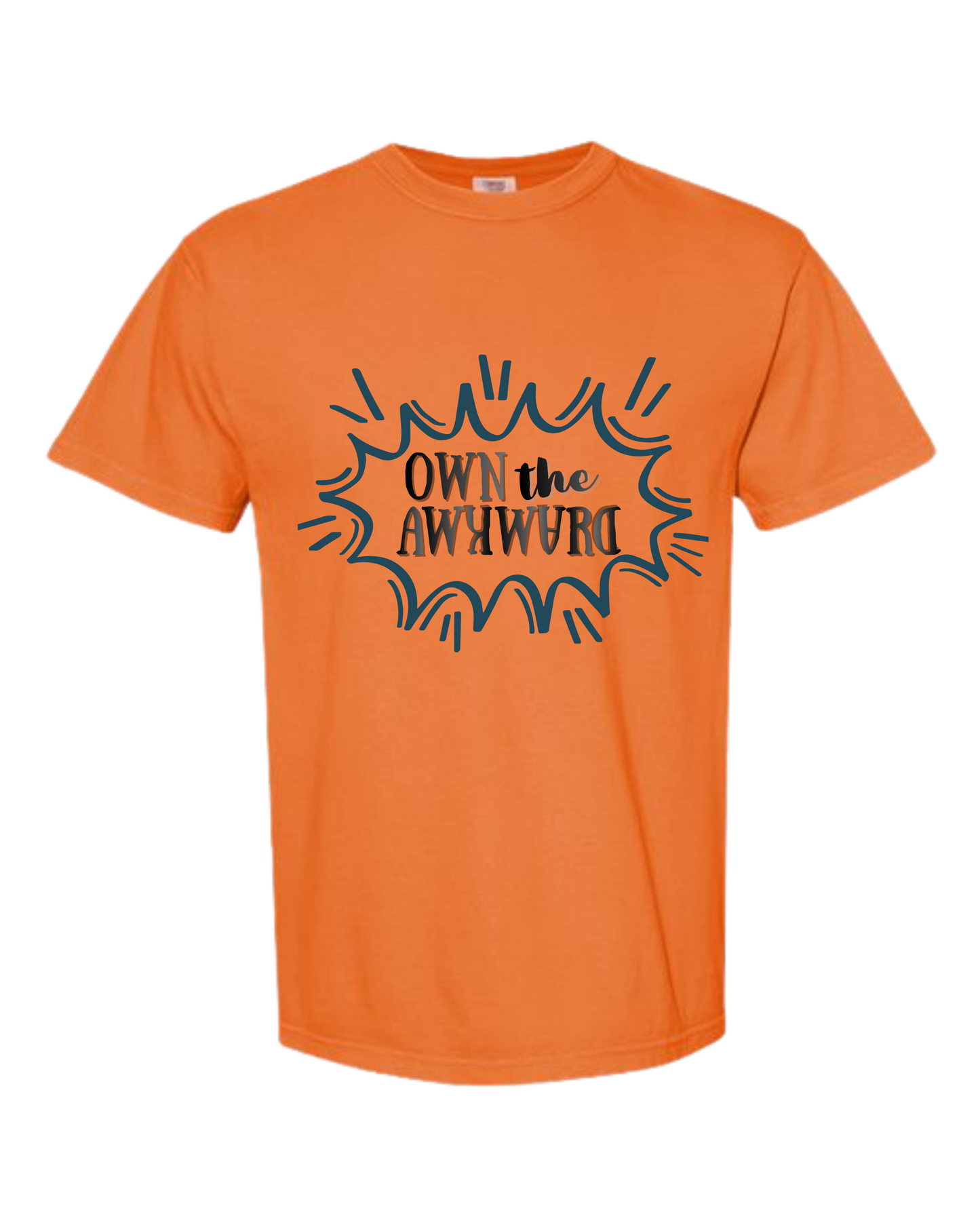 Own the Awkward - Comfort Colors - Heavyweight Unisex Tee - Yellows, Oranges, Reds
