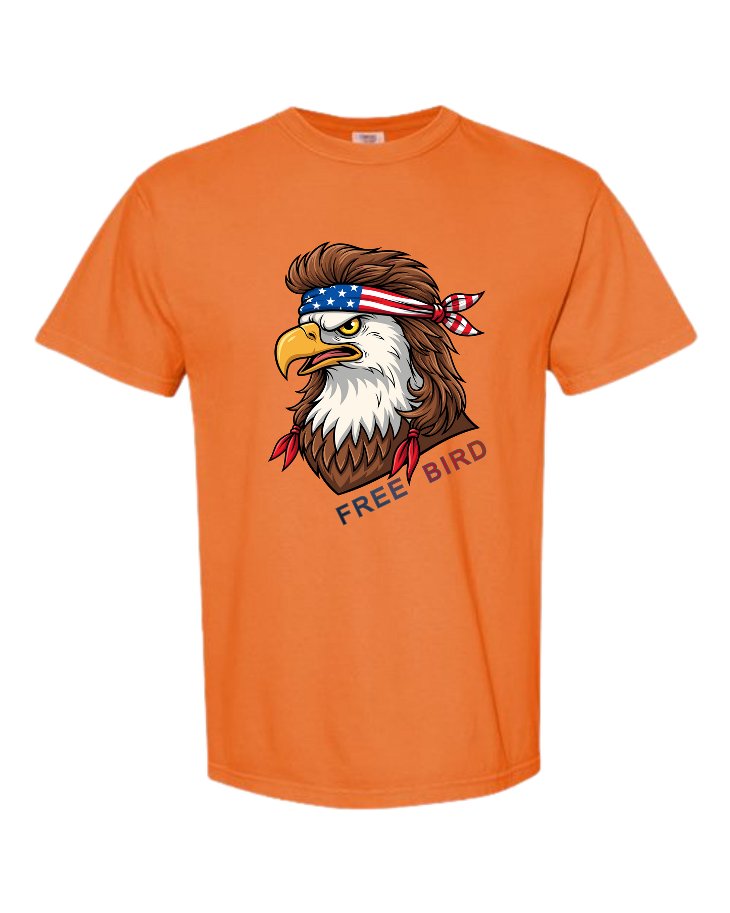 Rockin Free Bird - Comfort Colors - Heavyweight Unisex Tee - Yellows, Oranges, Reds