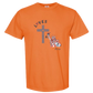 Loves Jesus & America too - Comfort Colors - Heavyweight Unisex Tee - Yellows, Oranges, Reds