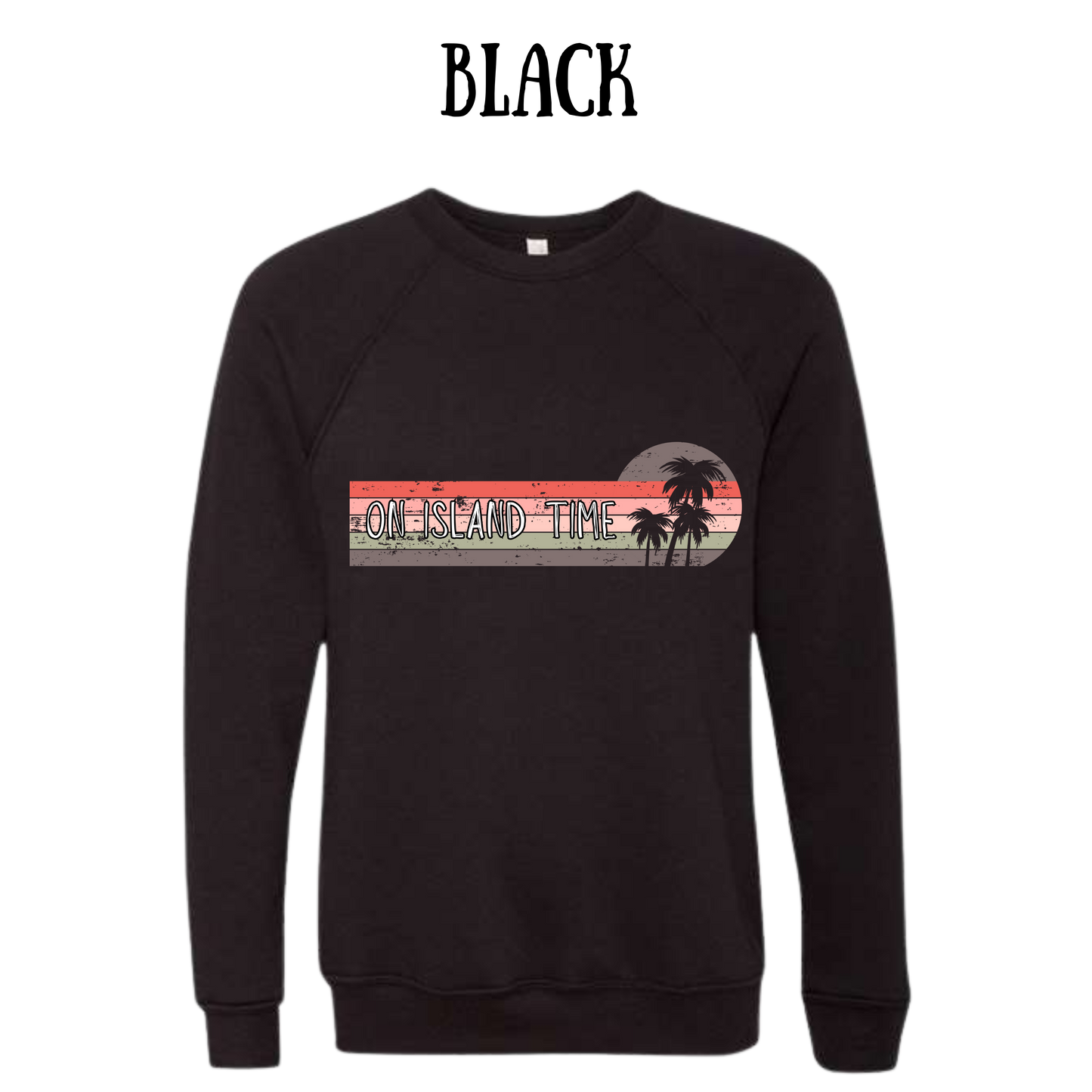 VP - On Island Time - Sponge Fleece Raglan Sweatshirt - Greens, Neutrals