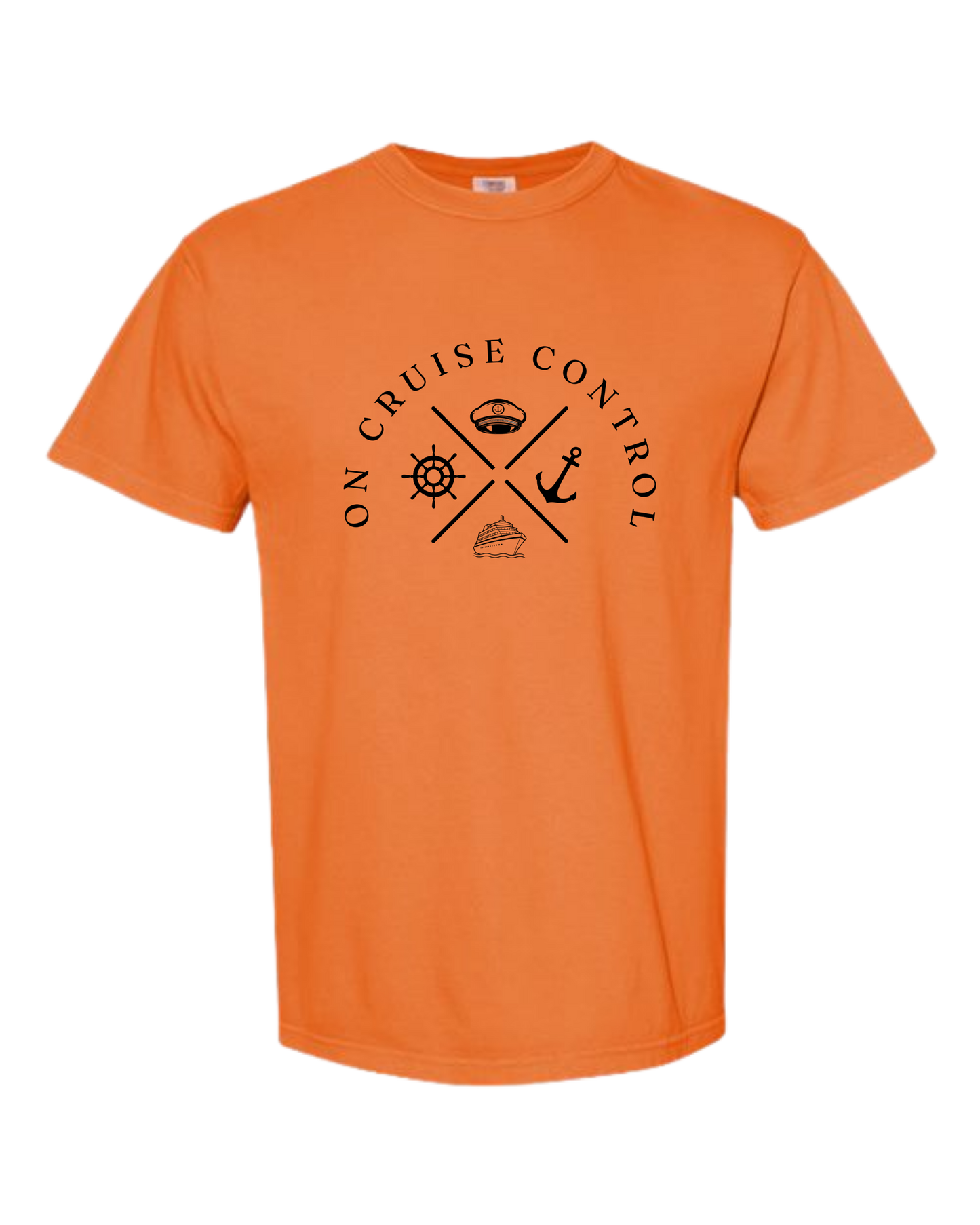 On Cruise Control - Comfort Colors - Heavyweight Unisex Tee - Yellows, Oranges, Reds