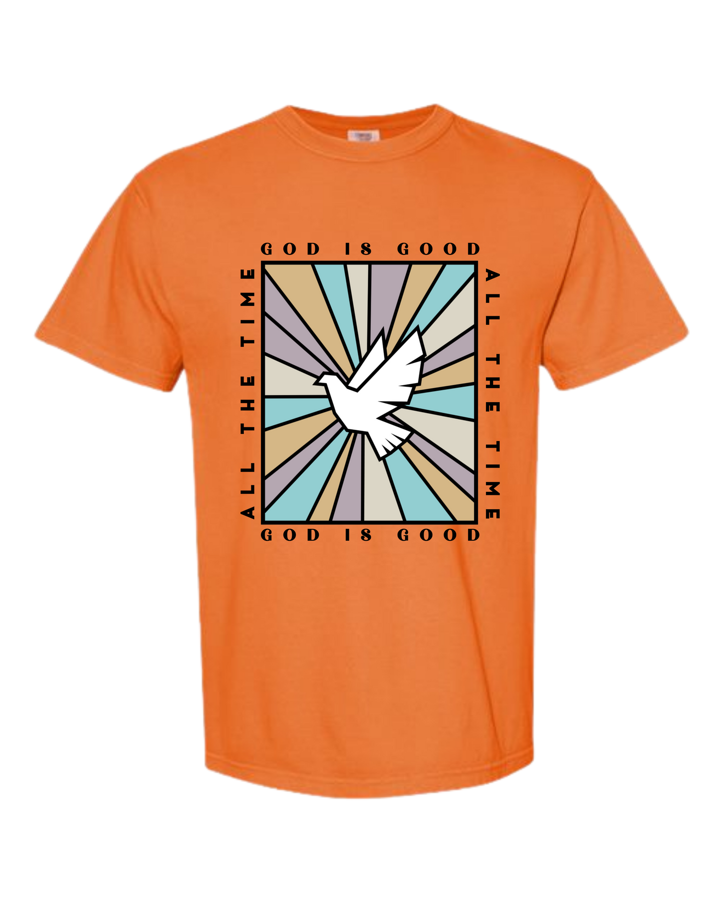God Is Good - Comfort Colors - Heavyweight Unisex Tee - Yellows, Oranges, Reds
