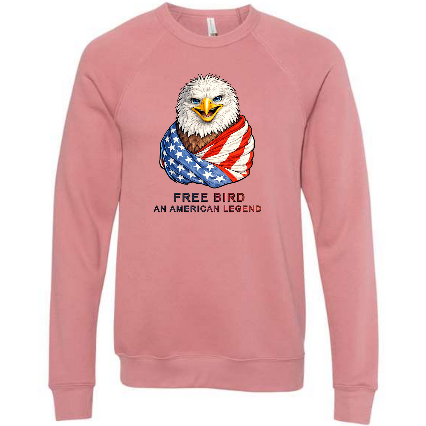 Free Bird An American Legend - Sponge Fleece Raglan Sweatshirt - Assorted Colors