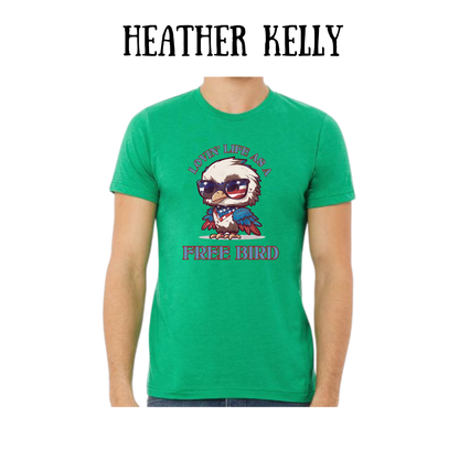PP - Lovin' Life As A Free Bird - Unisex Tee - Greens