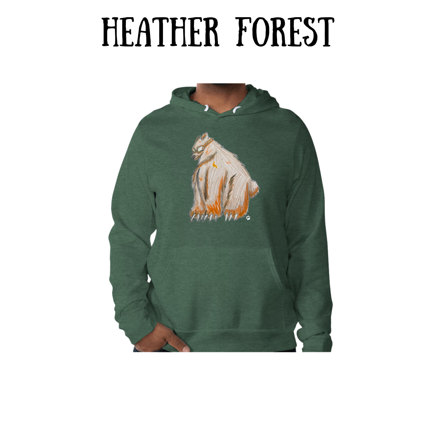 AC - Muscle Bear - Sponge Fleece Hoodie - Greens, Neutrals