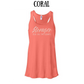 stronger than day two cramps - women's flowy racerback tank