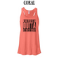 straight outta hormones - women's flowy racerback tank