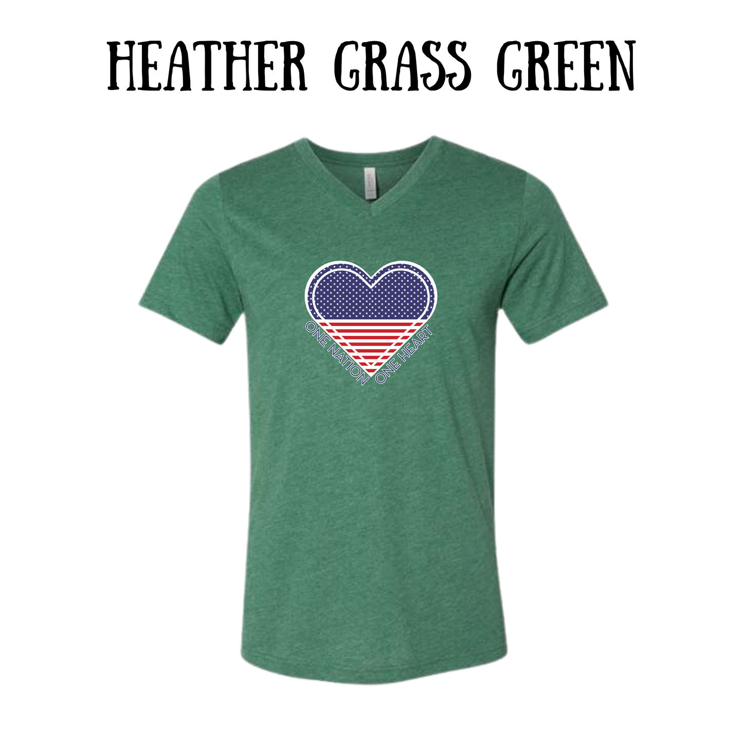 PP - One Nation One Heart - Unisex V-Neck - Assorted Colors
