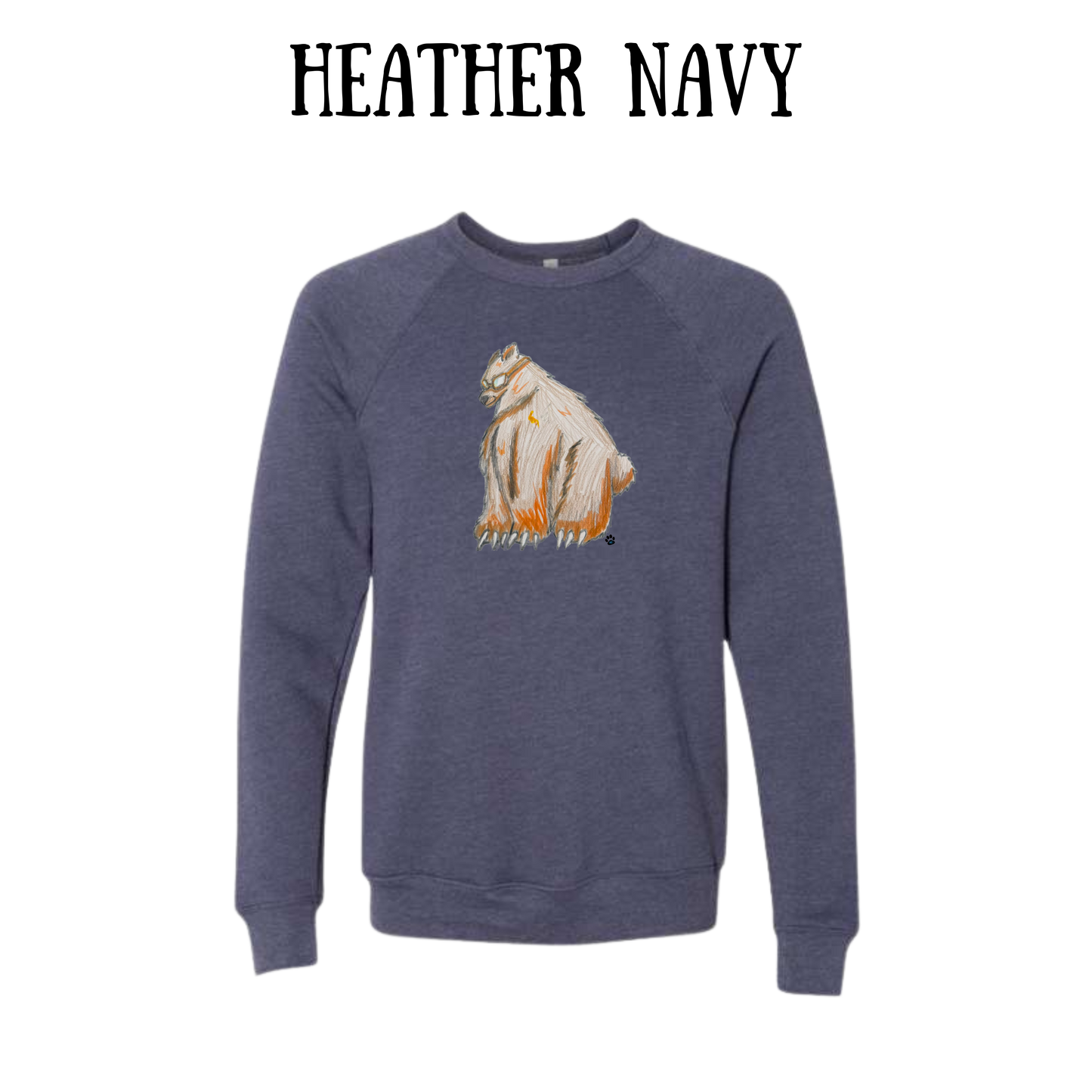 AC - Muscle Bear - Sponge Fleece Raglan Sweatshirt - Blues, Purples