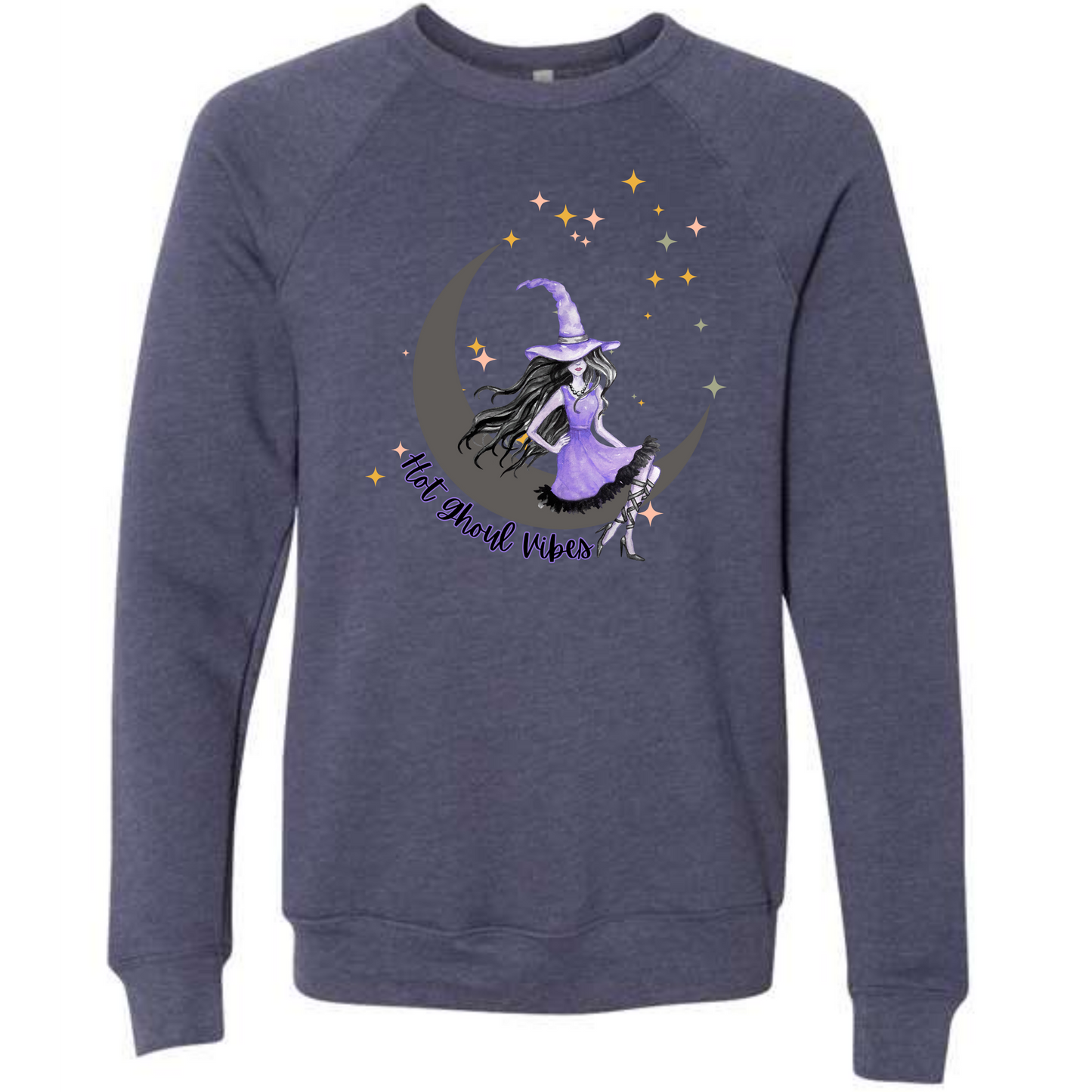 HP - Hot Ghoul Vibes - Sponge Fleece Raglan Sweatshirt - Blues, Purples