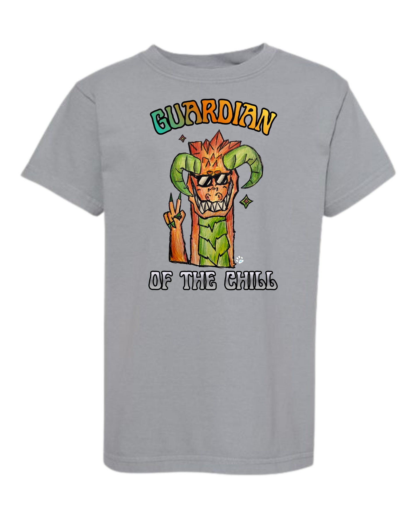 Guardian of The Chill - Comfort Colors - Heavyweight Youth Tee - Neutral Colors & Blues