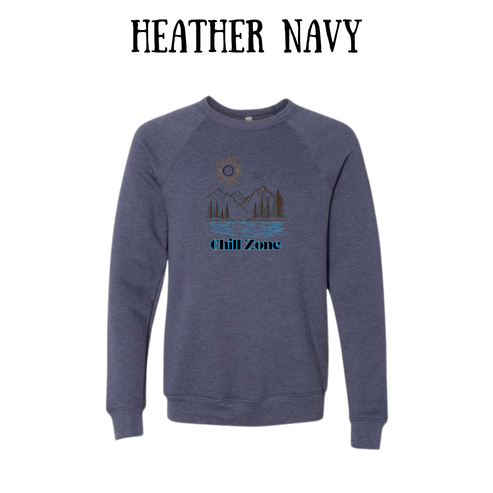 CP - Chill Zone - Sponge Fleece Raglan Sweatshirt - Blues, Purples
