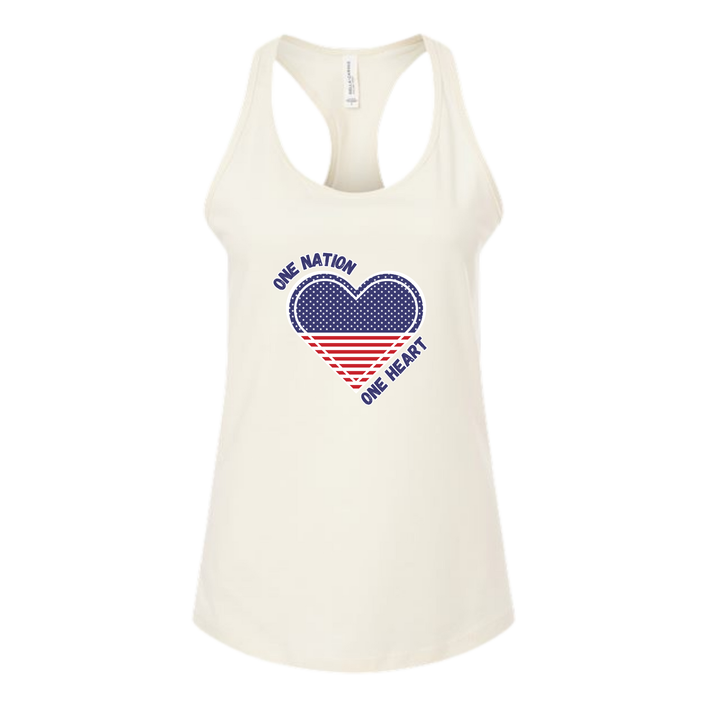 One Nation One Heart - Bella+Canvas - Women's Jersey Racerback Tank