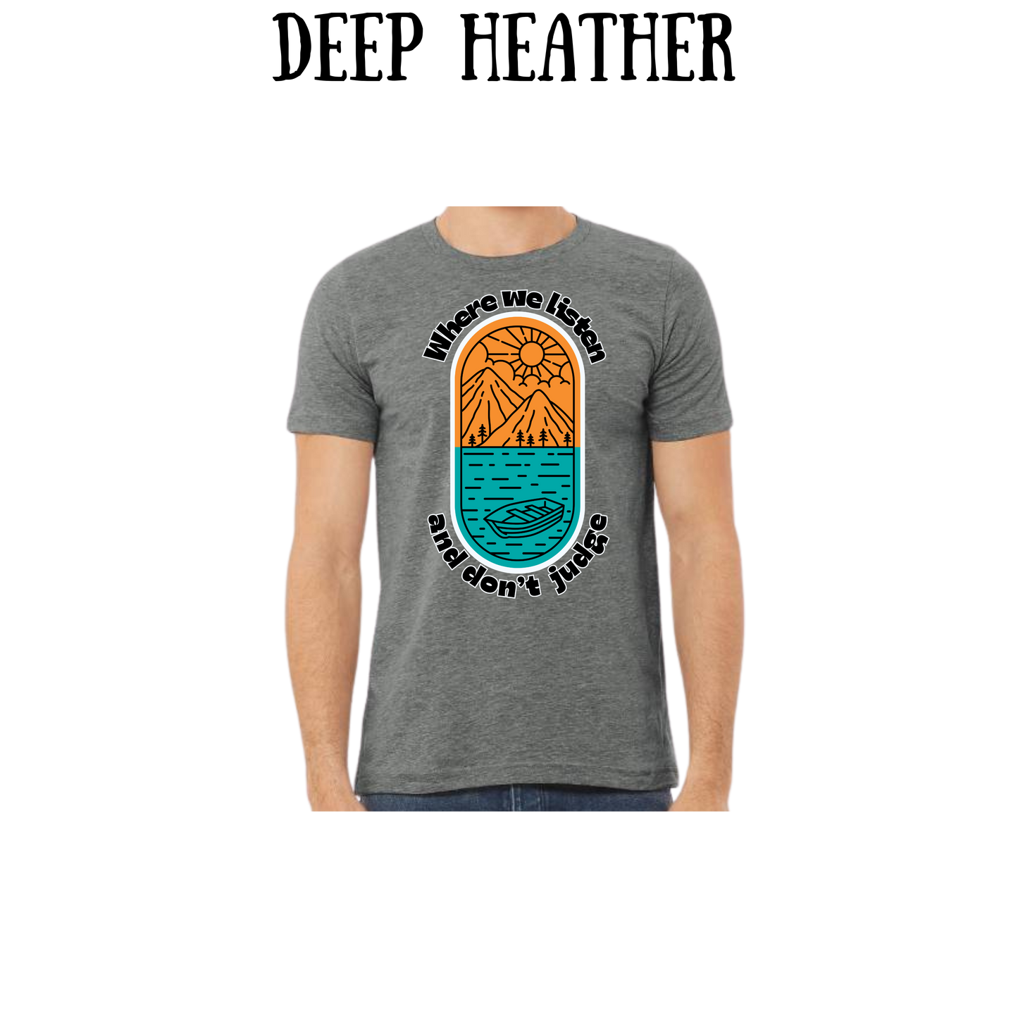 CP - Where We Listen and Don't Judge - Unisex Tee - Pinks, Purples, Neutrals