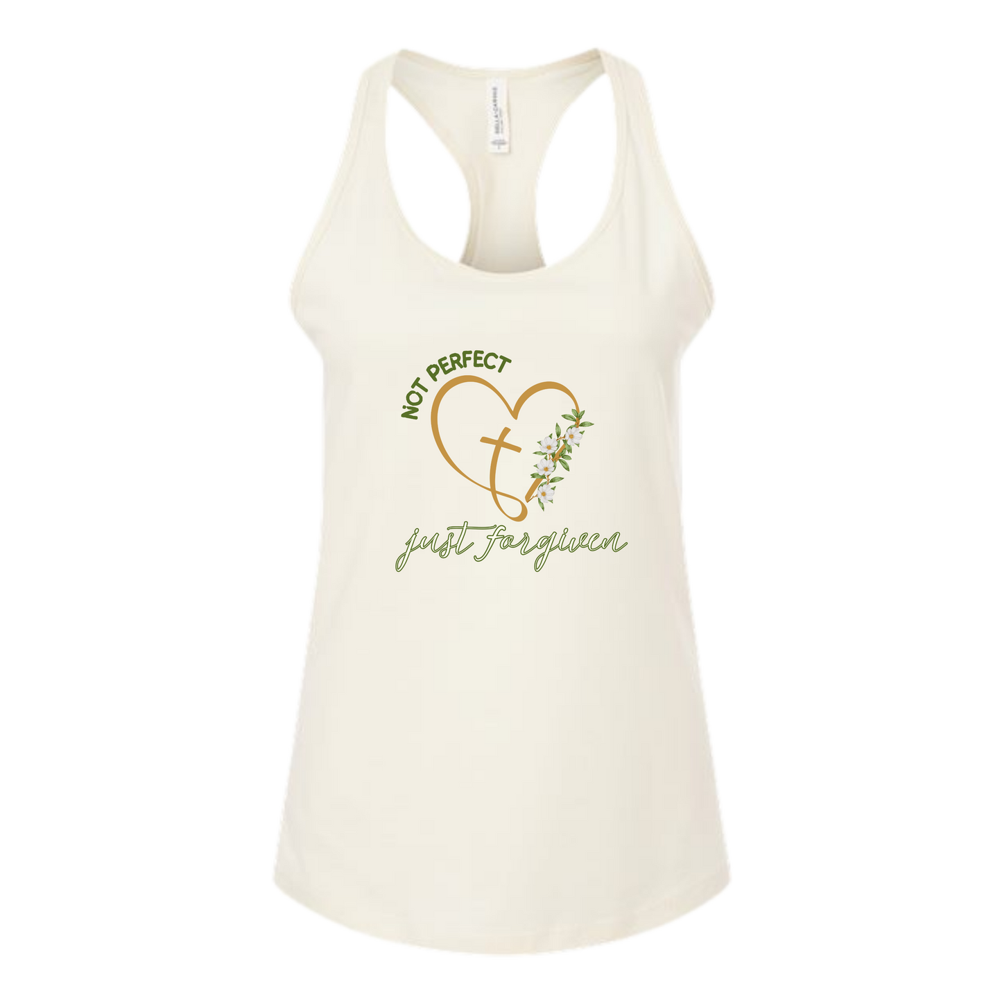 Not Perfect Just Forgiven - Bella+Canvas - Women's Jersey Racerback Tank