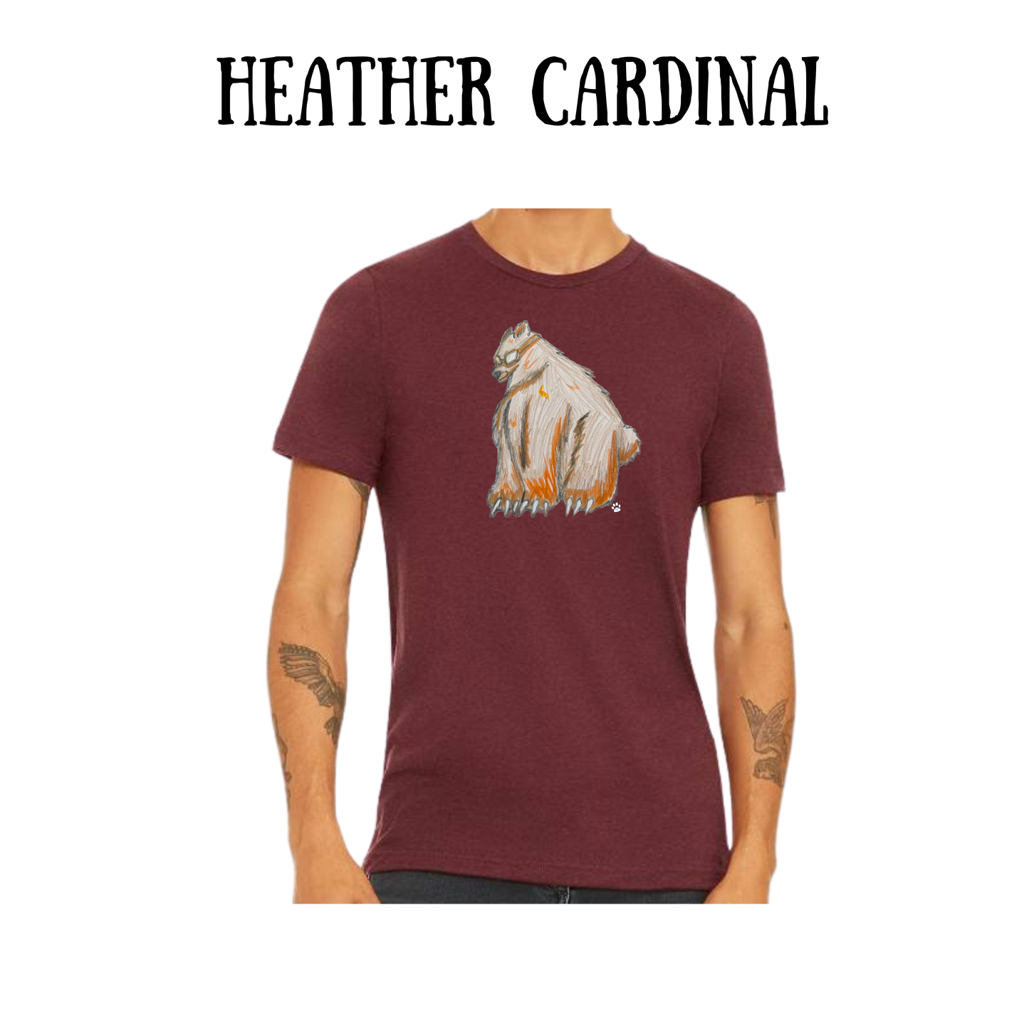 AC - Muscle Bear - Unisex Tee - Yellows, Oranges, Reds