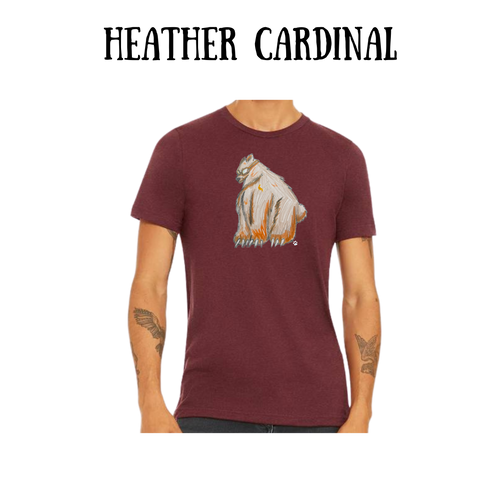 AC - Muscle Bear - Unisex Tee - Yellows, Oranges, Reds